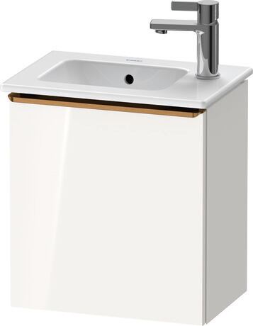 Vanity unit wall-mounted, DE4259L04220000 White High Gloss, Decor, Handle Bronze