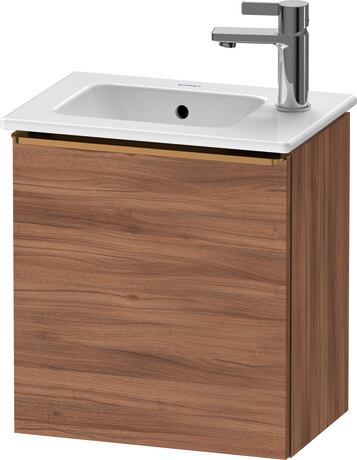 Vanity unit wall-mounted, DE4259L04790000 Walnut Matt, Decor, Handle Bronze