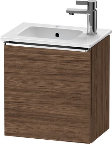 Vanity unit wall-mounted, DE4259L10210000 Walnut dark Matt, Decor, Handle Chrome