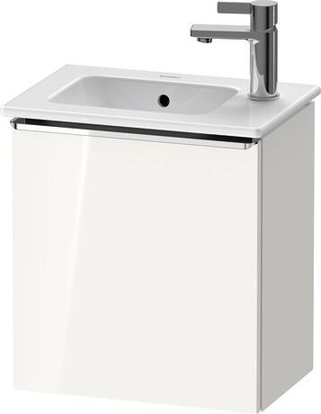 Vanity unit wall-mounted, DE4259L10220000 White High Gloss, Decor, Handle Chrome