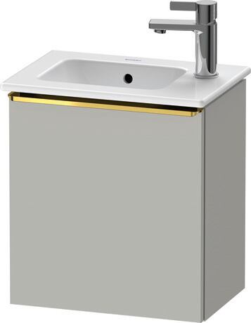 Vanity unit wall-mounted, DE4259L34070000 Concrete grey Matt, Decor, Handle Gold