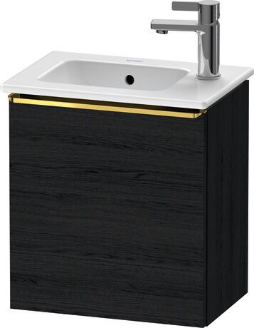 Vanity unit wall-mounted, DE4259L34160000 Black oak Matt, Decor, Handle Gold