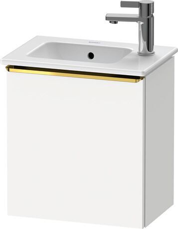 Vanity unit wall-mounted, DE4259L34180000 White Matt, Decor, Handle Gold