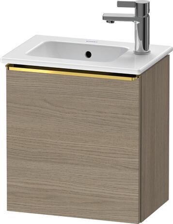 Vanity unit wall-mounted, DE4259L34350000 Oak terra Matt, Decor, Handle Gold