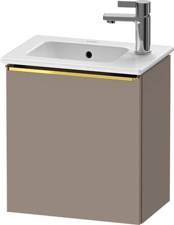 Vanity unit wall-mounted, DE4259L34430000 Basalte Matt, Decor, Handle Gold