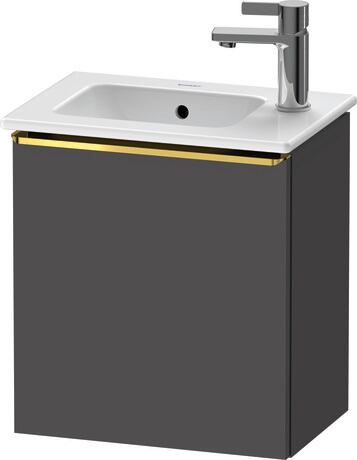 Vanity unit wall-mounted, DE4259L34490000 Graphite Matt, Decor, Handle Gold