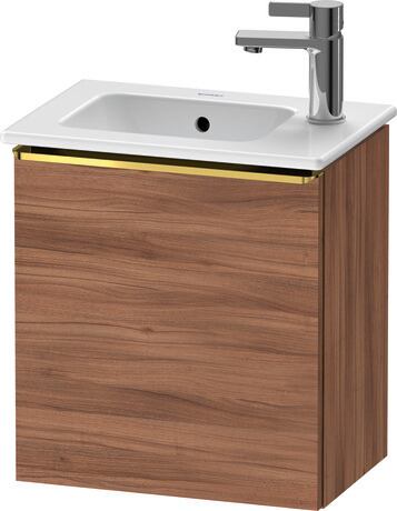 Vanity unit wall-mounted, DE4259L34790000 Walnut Matt, Decor, Handle Gold