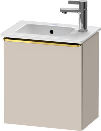 Vanity unit wall-mounted, DE4259L34910000 taupe Matt, Decor, Handle Gold