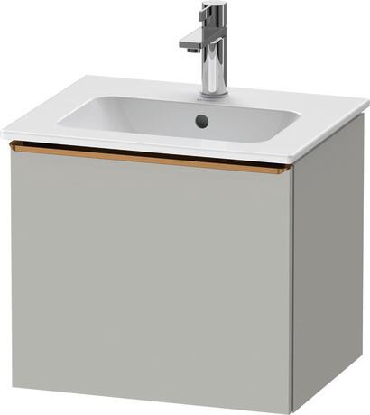 Vanity unit wall-mounted, DE4260004070000 Concrete grey Matt, Decor, Handle Bronze