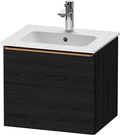 Vanity unit wall-mounted, DE4260004160000 Black oak Matt, Decor, Handle Bronze