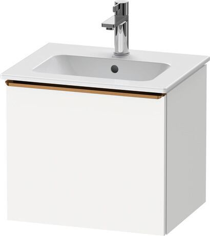 Vanity unit wall-mounted, DE4260004180000 White Matt, Decor, Handle Bronze