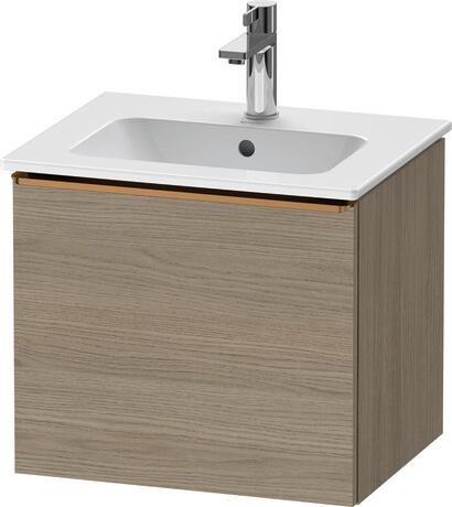 Vanity unit wall-mounted, DE4260004350000 Oak terra Matt, Decor, Handle Bronze