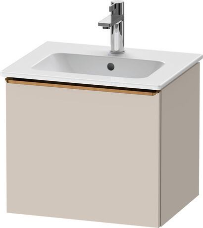 Vanity unit wall-mounted, DE4260004910000 taupe Matt, Decor, Handle Bronze