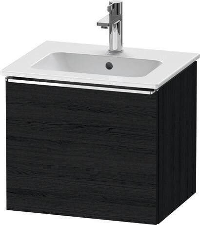 Vanity unit wall-mounted, DE4260010160000 Black oak Matt, Decor, Handle Chrome