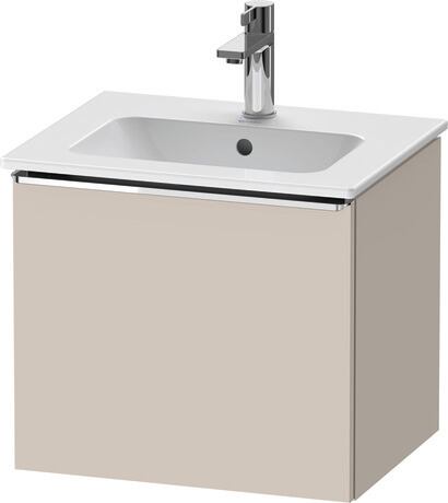 Vanity unit wall-mounted, DE4260010910000 taupe Matt, Decor, Handle Chrome