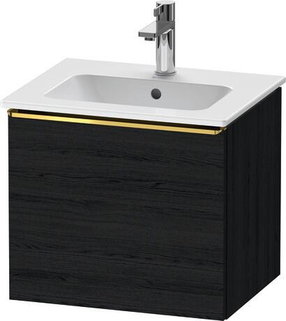 Vanity unit wall-mounted, DE4260034160000 Black oak Matt, Decor, Handle Gold