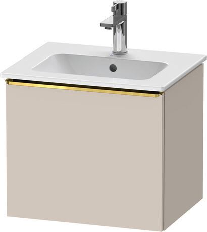 Vanity unit wall-mounted, DE4260034910000 taupe Matt, Decor, Handle Gold