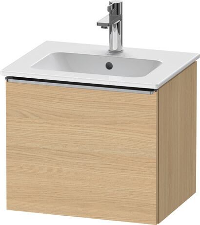 Vanity unit wall-mounted, DE4260070300000 Natural oak Matt, Decor, Handle Stainless steel