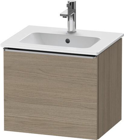 Vanity unit wall-mounted, DE4260070350000 Oak terra Matt, Decor, Handle Stainless steel