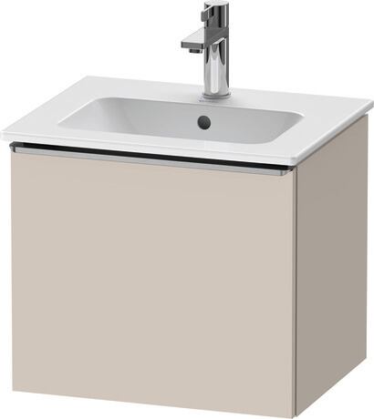 Vanity unit wall-mounted, DE4260070910000 taupe Matt, Decor, Handle Stainless steel