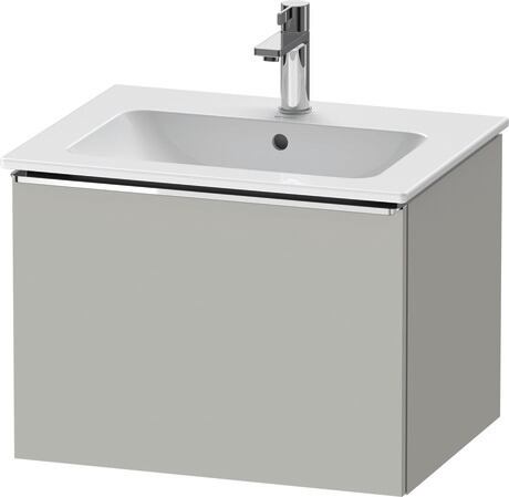 Vanity unit wall-mounted, DE4261010070000 Concrete grey Matt, Decor, Handle Chrome