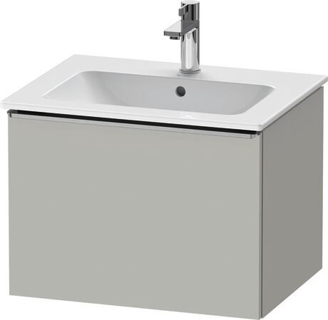 Vanity unit wall-mounted, DE4261070070000 Concrete grey Matt, Decor, Handle Stainless steel