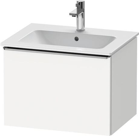 Vanity unit wall-mounted, DE4261070180000 White Matt, Decor, Handle Stainless steel