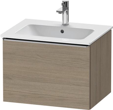 Vanity unit wall-mounted, DE4261070350000 Oak terra Matt, Decor, Handle Stainless steel