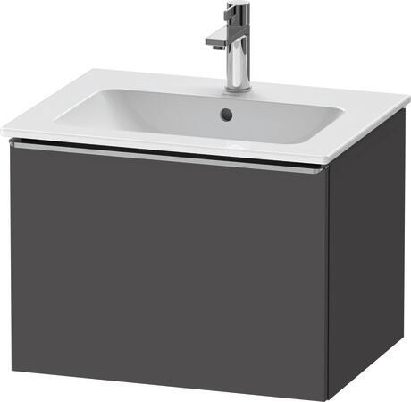 Vanity unit wall-mounted, DE4261070490000 Graphite Matt, Decor, Handle Stainless steel