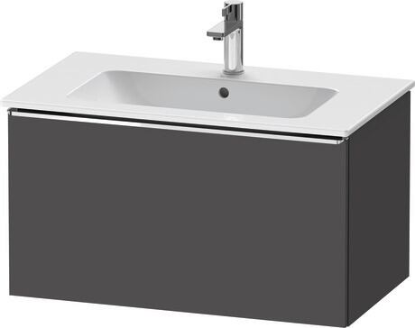 Vanity unit wall-mounted, DE4262010490000 Graphite Matt, Decor, Handle Chrome