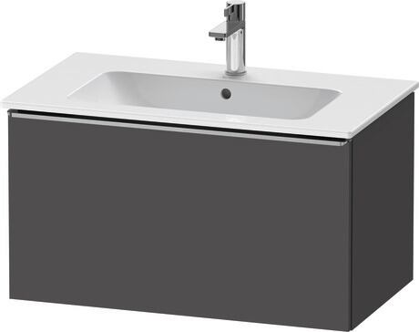 Vanity unit wall-mounted, DE4262070490000 Graphite Matt, Decor, Handle Stainless steel