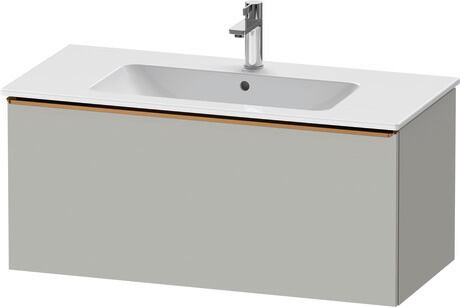 Vanity unit wall-mounted, DE4263004070000 Concrete grey Matt, Decor, Handle Bronze