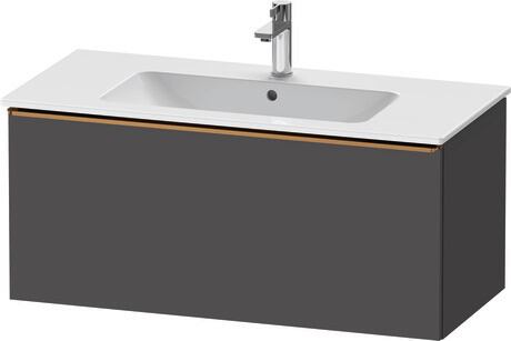 Vanity unit wall-mounted, DE4263004490000 Graphite Matt, Decor, Handle Bronze