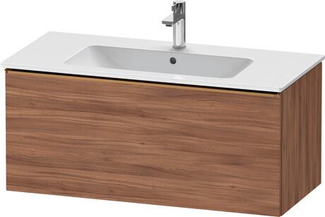 Vanity unit wall-mounted, DE4263004790000 Walnut Matt, Decor, Handle Bronze