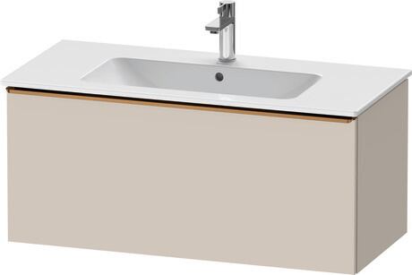 Vanity unit wall-mounted, DE4263004910000 taupe Matt, Decor, Handle Bronze