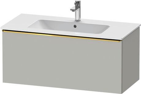 Vanity unit wall-mounted, DE4263034070000 Concrete grey Matt, Decor, Handle Gold