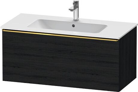 Vanity unit wall-mounted, DE4263034160000 Black oak Matt, Decor, Handle Gold