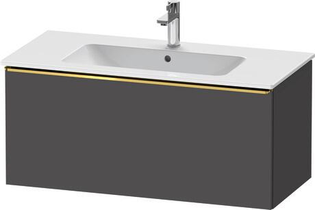 Vanity unit wall-mounted, DE4263034490000 Graphite Matt, Decor, Handle Gold