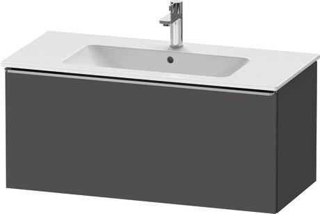 Vanity unit wall-mounted, DE4263070490000 Graphite Matt, Decor, Handle Stainless steel