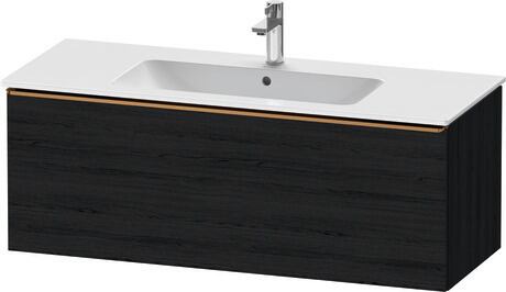 Vanity unit wall-mounted, DE4264004160000 Black oak Matt, Decor, Handle Bronze