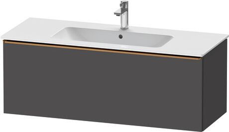 Vanity unit wall-mounted, DE4264004490000 Graphite Matt, Decor, Handle Bronze