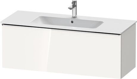 Vanity unit wall-mounted, DE4264010220000 White High Gloss, Decor, Handle Chrome