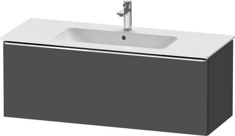 Vanity unit wall-mounted, DE4264010490000 Graphite Matt, Decor, Handle Chrome