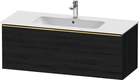 Vanity unit wall-mounted, DE4264034160000 Black oak Matt, Decor, Handle Gold