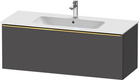 Vanity unit wall-mounted, DE4264034490000 Graphite Matt, Decor, Handle Gold