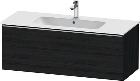 Vanity unit wall-mounted, DE4264070160000 Black oak Matt, Decor, Handle Stainless steel