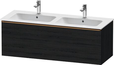 Vanity unit wall-mounted, DE4265004160000 Black oak Matt, Decor, Handle Bronze