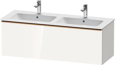 Vanity unit wall-mounted, DE4265004220000 White High Gloss, Decor, Handle Bronze