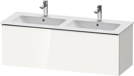 Vanity unit wall-mounted, DE4265010220000 White High Gloss, Decor, Handle Chrome