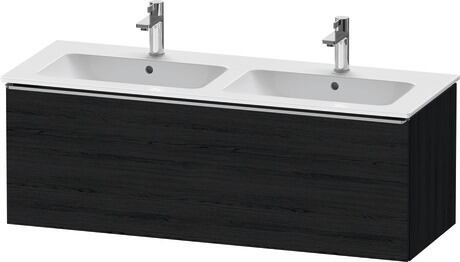 Vanity unit wall-mounted, DE4265070160000 Black oak Matt, Decor, Handle Stainless steel